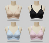 Pack of 4 Cross Design Women Ladies Girls Cotton Bra Blouse Brazier – Comfortable & Stylish