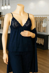 3-piece jersy nightwear set