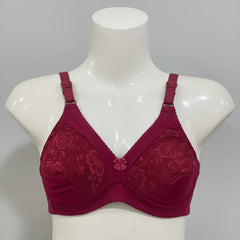 Pack of 4 Wbomen’s Cotton Emroidered Bras – Non Padded, Soft & Comfortable