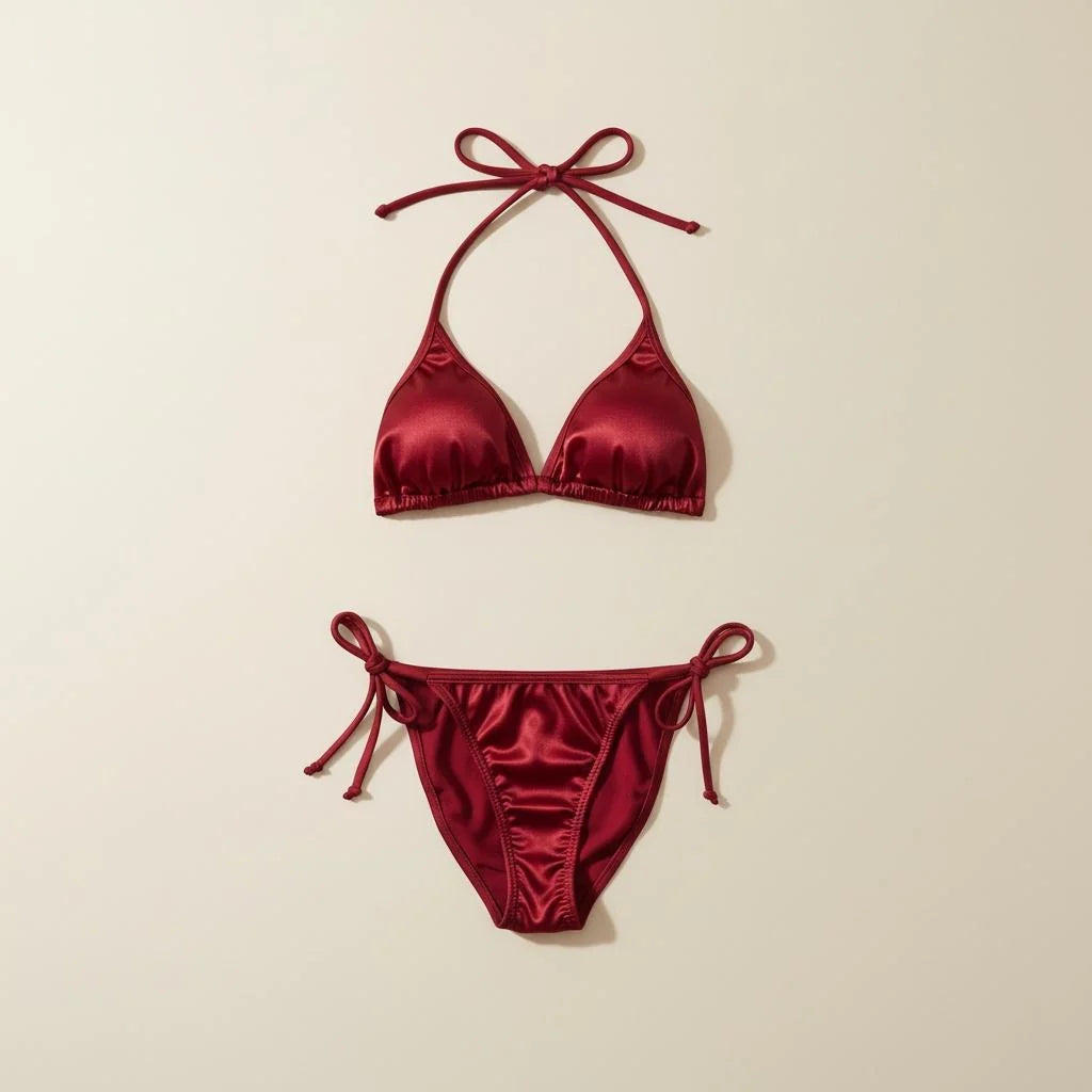 Women’s Satin Jersey Bra & Bikini Panty Set
