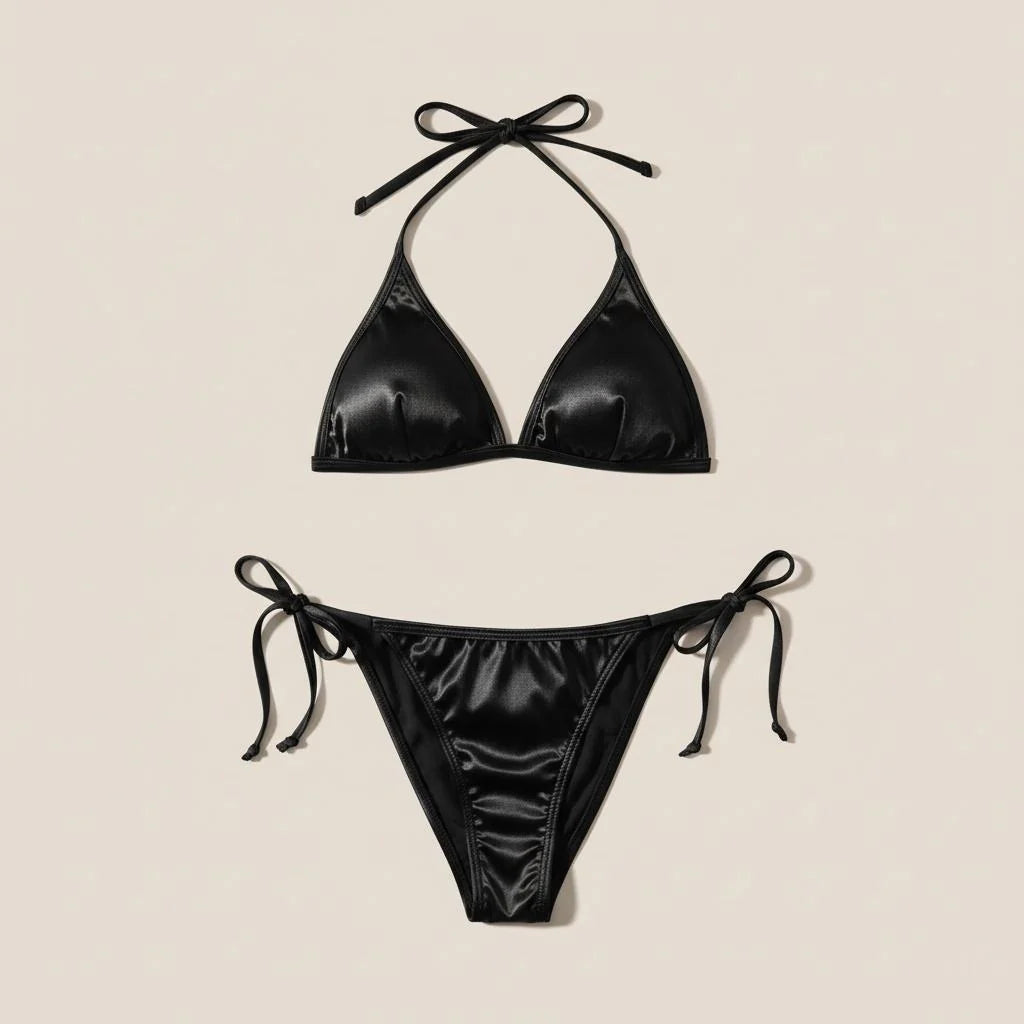 Women’s Satin Jersey Bra & Bikini Panty Set